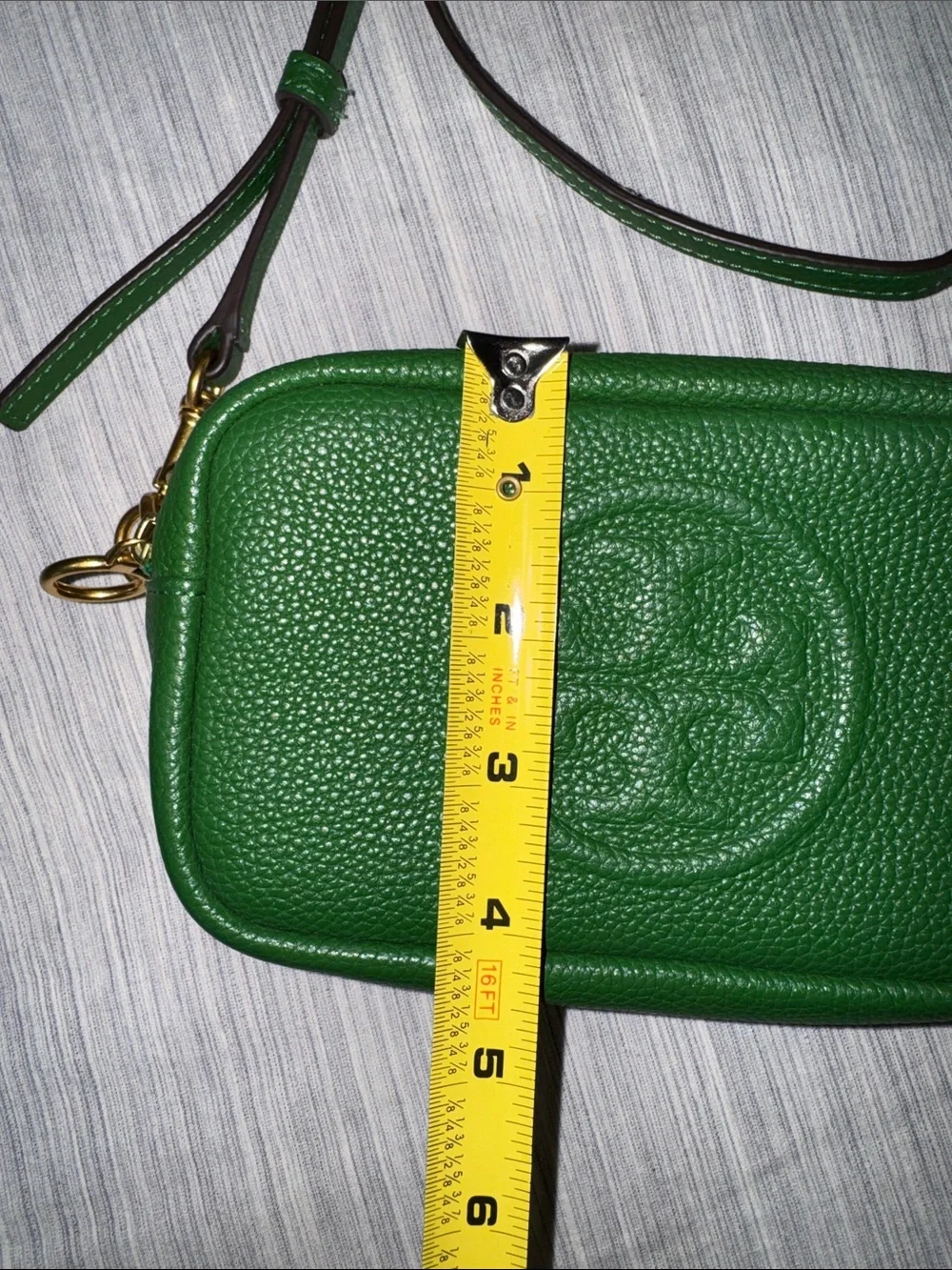 Tory Burch Emerald Green Perry Bombe Mini Bag